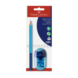 Zestaw Jumbo Grip Two Tone ołówek+temperówka z gumką