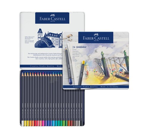 Kredki Goldfaber 24 Kol. Opakowanie Metalowe Faber-Castell