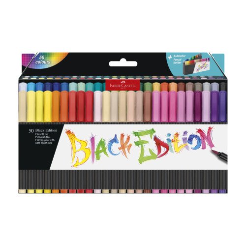 Pisaki pędzelkowe black edition 50 kol. Faber-Castell
