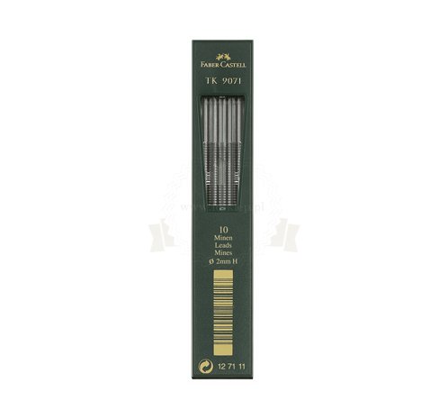 Wkłady grafitowe tk® 9071 o twardości h w opakowaniu kartonowym, średnica 2 mm