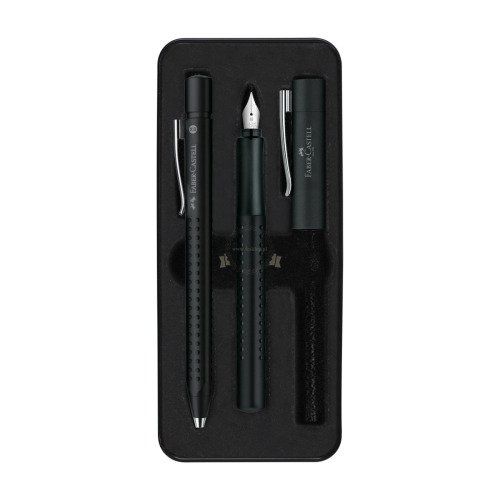 Zestaw Faber-Castell Grip 2011 pióro wieczne + długopis czarne