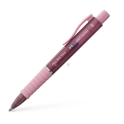 Długopis Poly Ball View Różowy (Roseshadows)