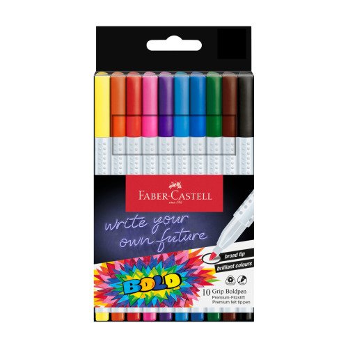 Flamastry Grip boldpen 10 kol