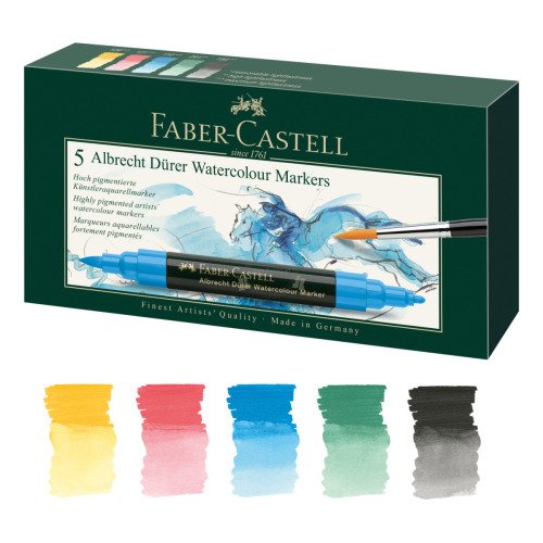 Pisaki Akwarelowe Dwustronne A.Durer Zestaw 5 Szt. Faber-Castell