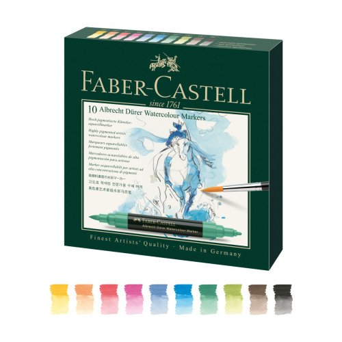 Pisaki Akwarelowe Dwustronne A.Durer Zestaw 10 Szt. Faber-Castell