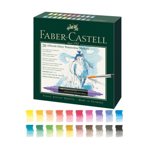 Pisaki Akwarelowe Dwustronne A.Durer Zestaw 20 Szt. Faber-Castell