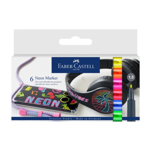 Pisak Kreatywny Neonowy w etui 6 szt