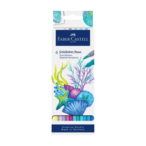 Zestaw Pineapple, Pisak akwarelowy Goldfaber Aqua dwustronny