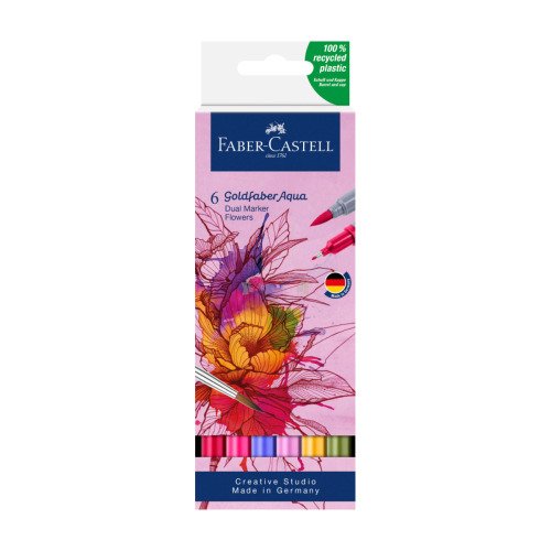Zestaw Pisaki Akwarelowe Goldfaber Aqua Flowers 6 szt.