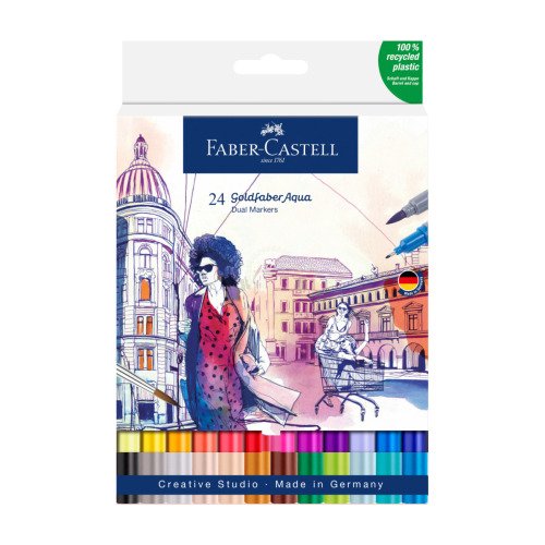 Pisak Akwarelowy Goldfaber Aqua  - zestaw 24 kol.
