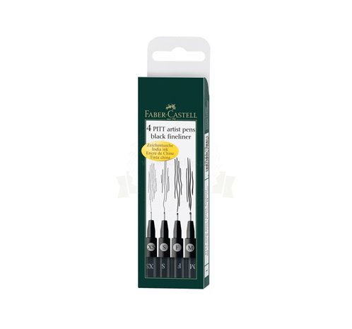 Pitt artist pen etui 4 szt. m, f, s, xs
