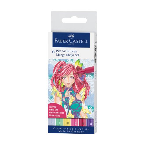 Zestaw Pitt Artist Pen Manga Shojo etui 6 szt.