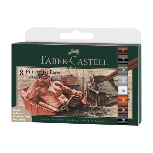 Zestaw classical Pitt Artist Pen B - 8 szt.