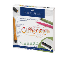 Zestaw do kaligrafii Studio Box Faber-Castell Pitt Artist Pen C - 12 kol.