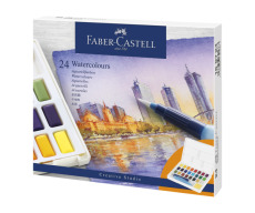 Farby Akwarelowe CS w kostkach 24 kol.