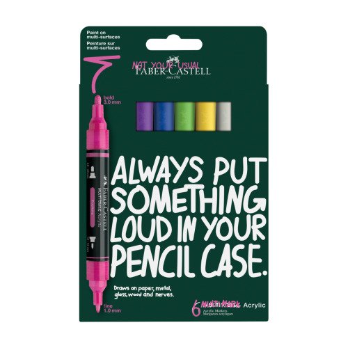 Marker akrylowy multimark 6 kol. vibrant