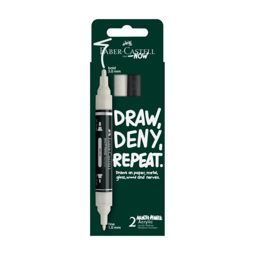 Marker akrylowy Multimark 2 kol. czarny i biały