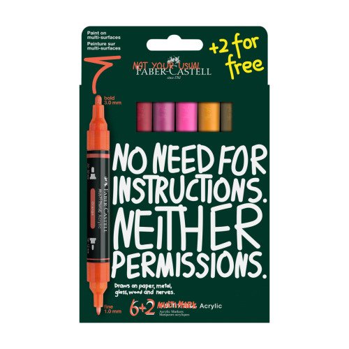 Marker akrylowy Multimark 8 kol. Flame