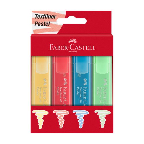 Zakreślacz 1546 pastel 4 szt.opakowanie kartonowe Faber-Castell