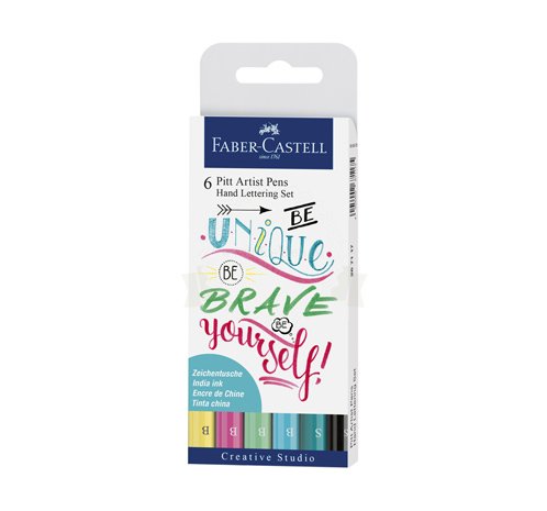 Pitt Artist Pen Handlettering etui 6 szt., odcienie pastelowe