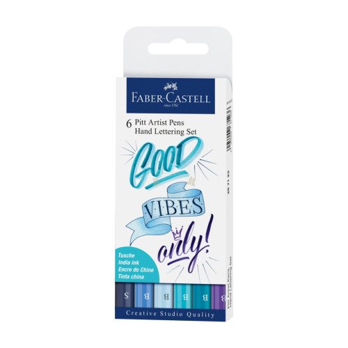Zestaw Pitt Artist Pen Hand Lettering 6 szt. odcienie niebieskiego