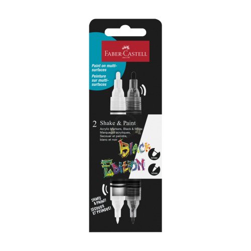 Marker Akrylowy Black Edition Shake&Paint 2 szt. biały + czarny