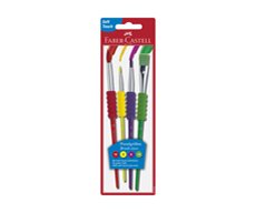 Pędzle szkolne soft touch, blister 4 szt. rozmiary 2, 6, 10, 12 * Szkoła 2021