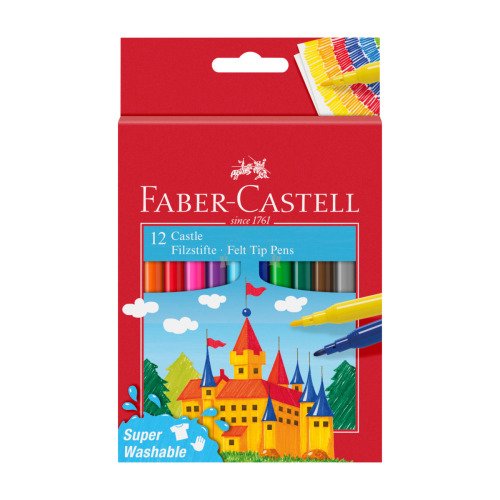 Flamastry Zamek etui kartonowe 12 szt.