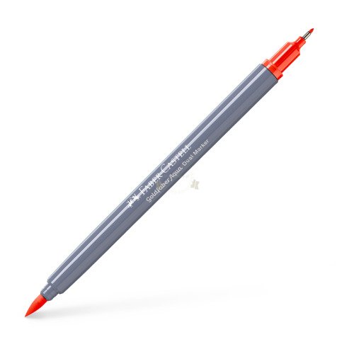 Pisak Akwarelowy Goldfaber Aqua dwustronny Dark Cadmium Orange kol. 115