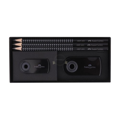Zestaw ołówków Black (3 ołówki+gumka sleeve mini+temperówka sleeve)