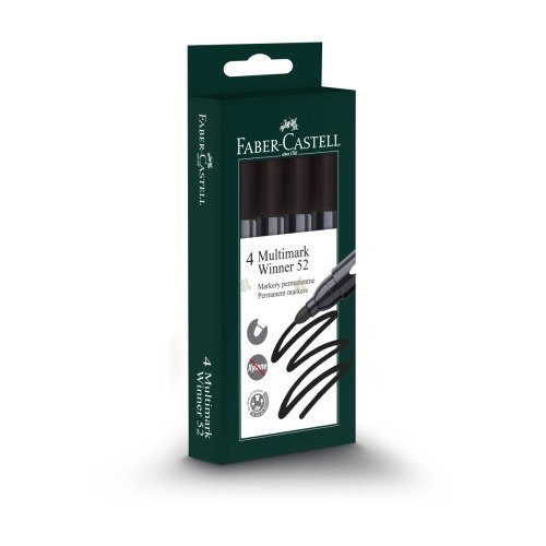 Marker permanentny Multimark Winner Czarny 4 szt.